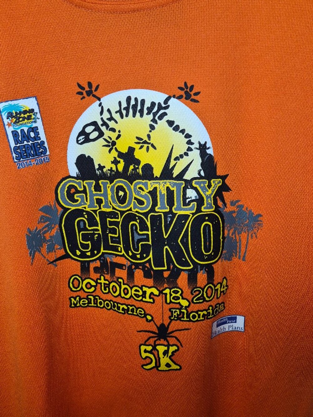 Vgt 2014 "Ghostly Gecko" 5K Race Halloween Runners T Shirt Melbourne, Florida - Picture 5 of 6